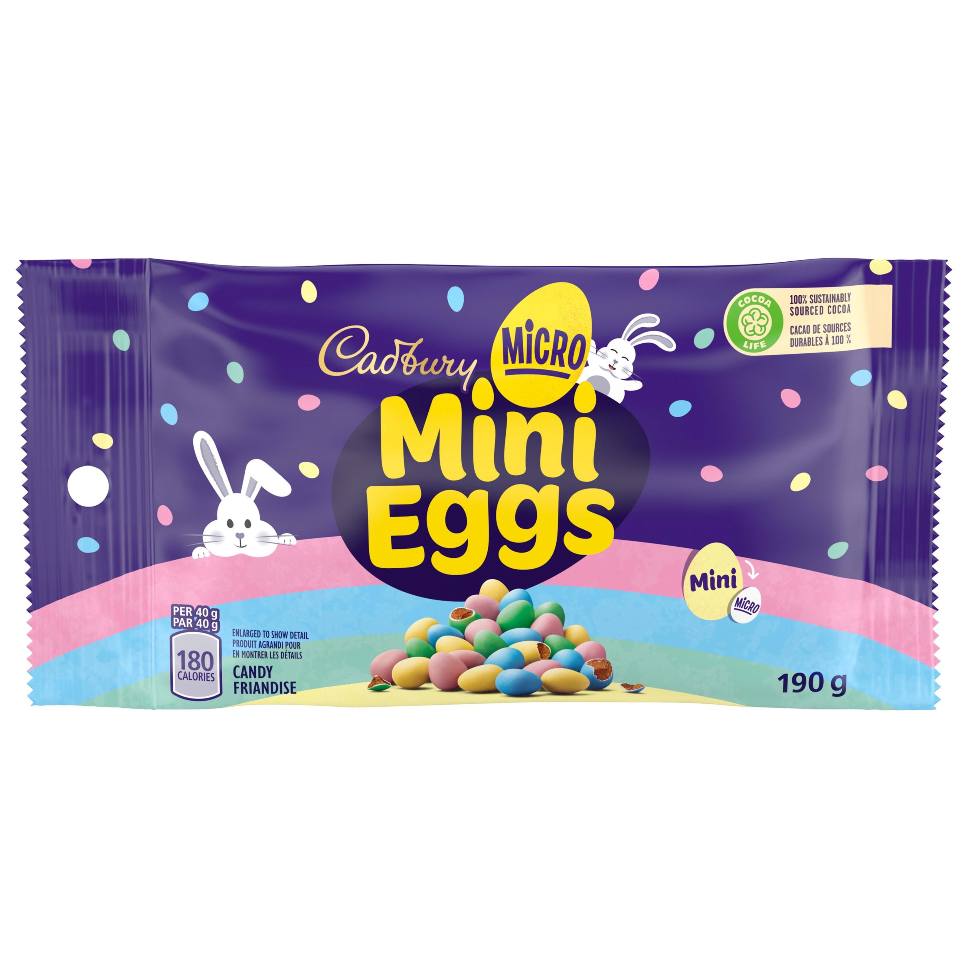 CADBURY, MINI EGGS Milk Chocolate With A Crisp Sugar Shell Candy, Easter, Oz, Bag
